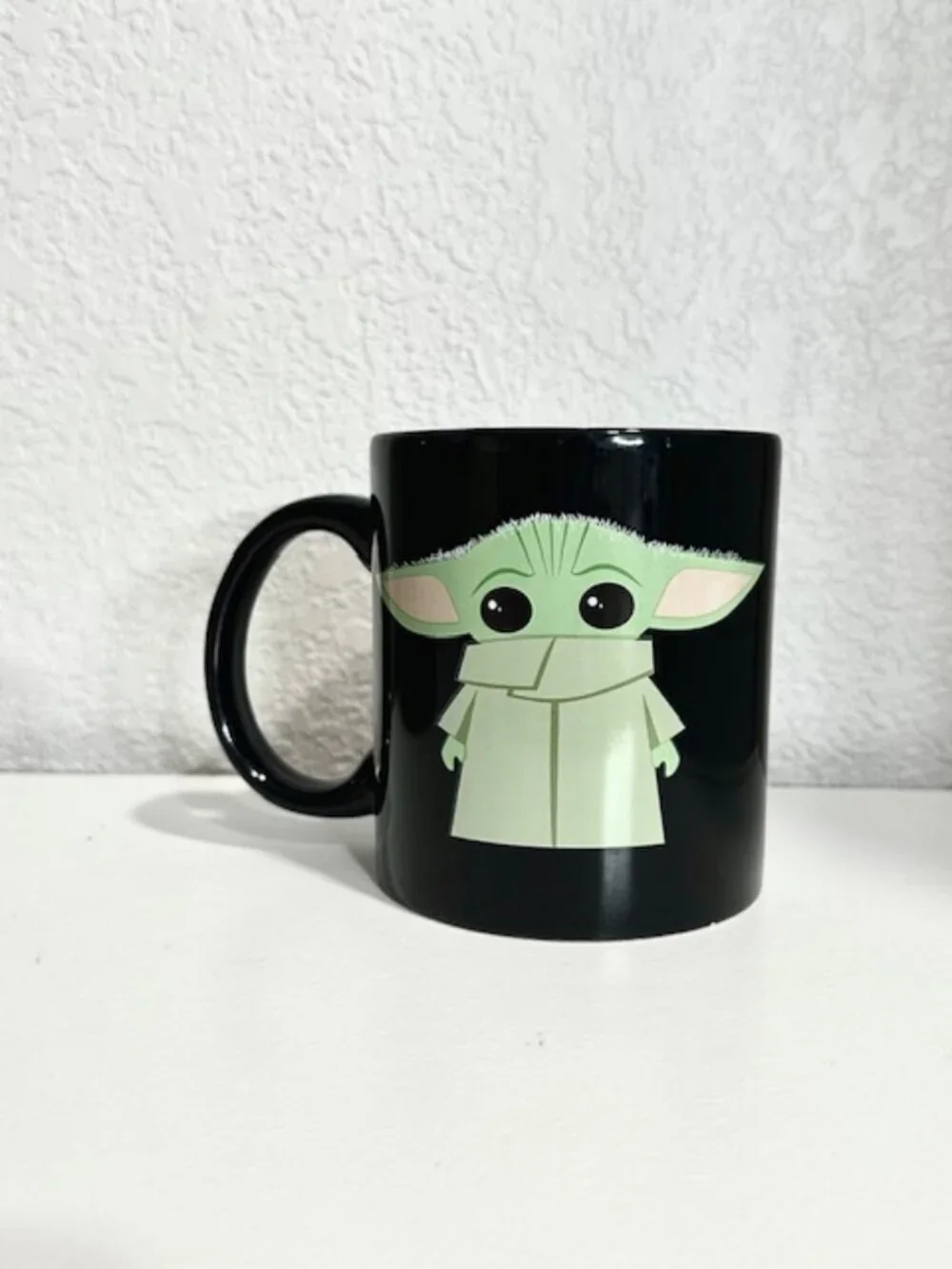 Star Wars Grogu Ceramic Mug Handle Grogu Print Black and Green Ages 14+ 20oz